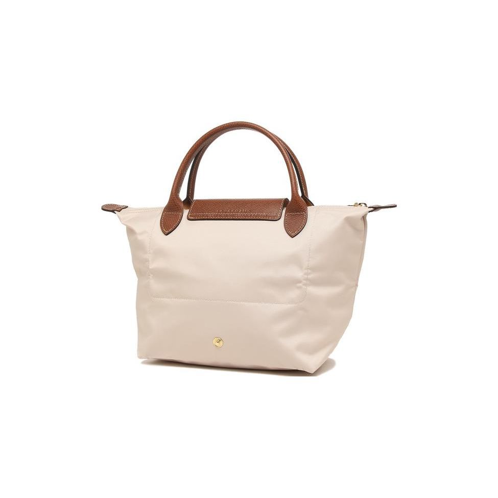 Longchamp Le Pliage 23 Snap Zipper Closure Short Handle Canvas And Leather Tote Bag Women Tote Bag Paper-Color 1621089P71