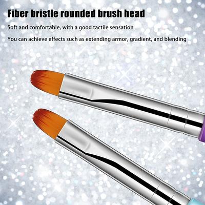 Poly Gel Brush Pen Dual Ended 2 In 1 Design Nail Brush And Spatula Stainless Steel Gel Nail Brush For Nails Extension Gel