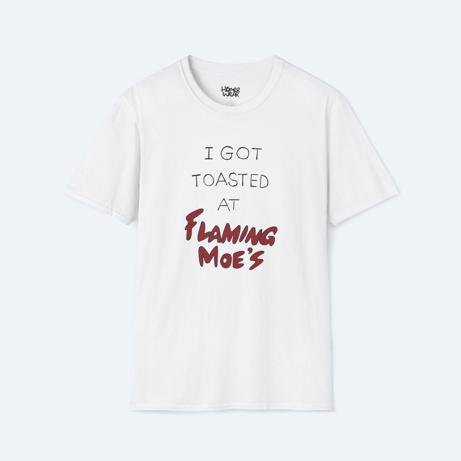 I Got Toasted At Flaming Moes Simpsons T-Shirt - Funny Beer Meme Graphic Tee Retro Cartoon Humor Unisex Holiday Gift Idea L