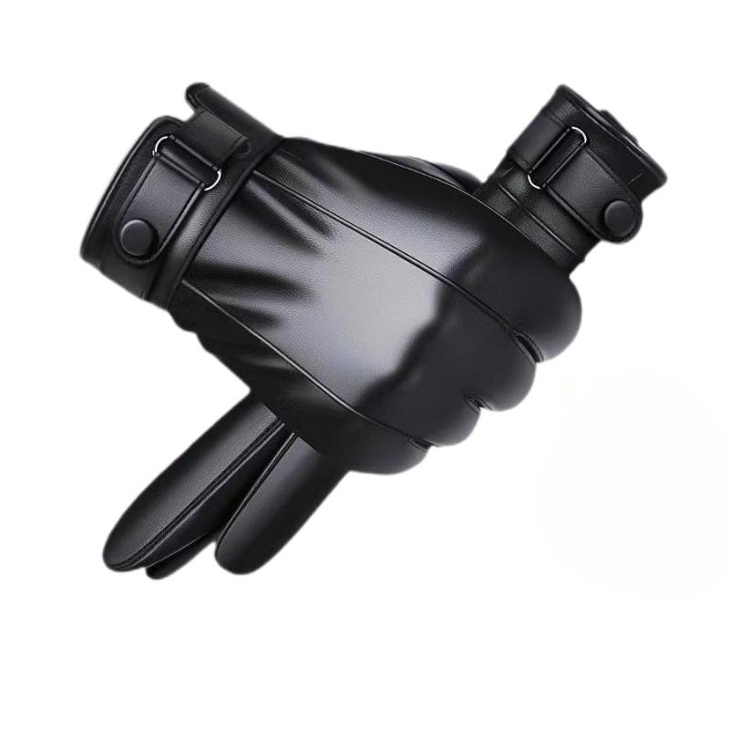 Winter Gloves for Men Genuine Leather Warm Touchscreen Gloves Outdoor Cycling Real Sheepskin Warm Driving Motorcycle Gloves