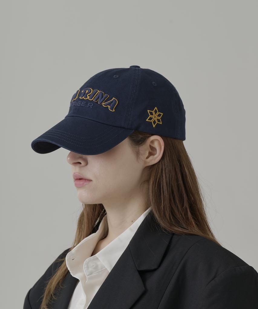 Seuteijial Diarina Washed Ball Cap [Navy]