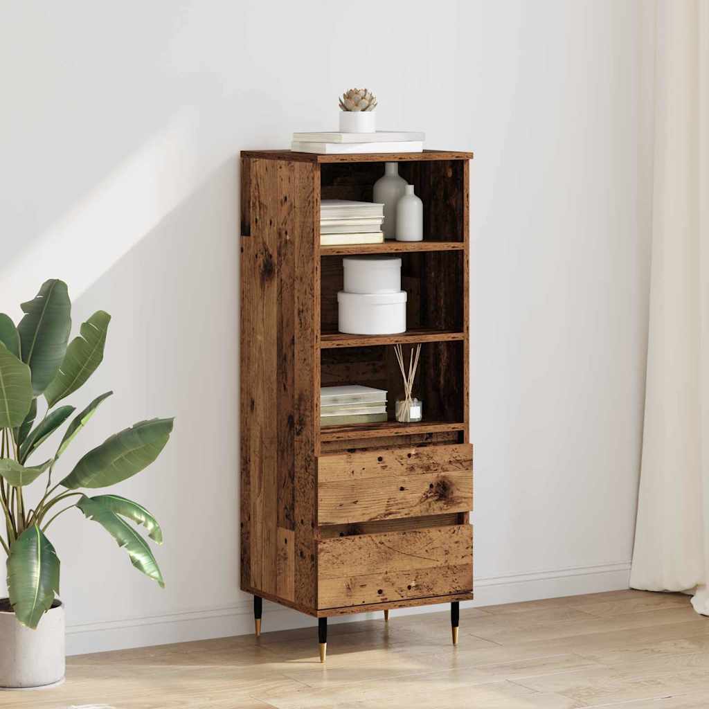 Highboard with Drawers Reclaimed Wood Look 40 x 36 x 110 cm Engineered Wood