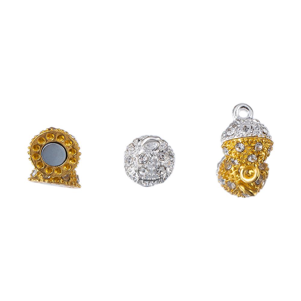 1 Set 2 Sets Verriegelbare Starke Magnetische Verschlüsse Magnetische Endverschluss Verbinder Schmuckherstellung DIY Armband Halskettenverlängerung Zubehör