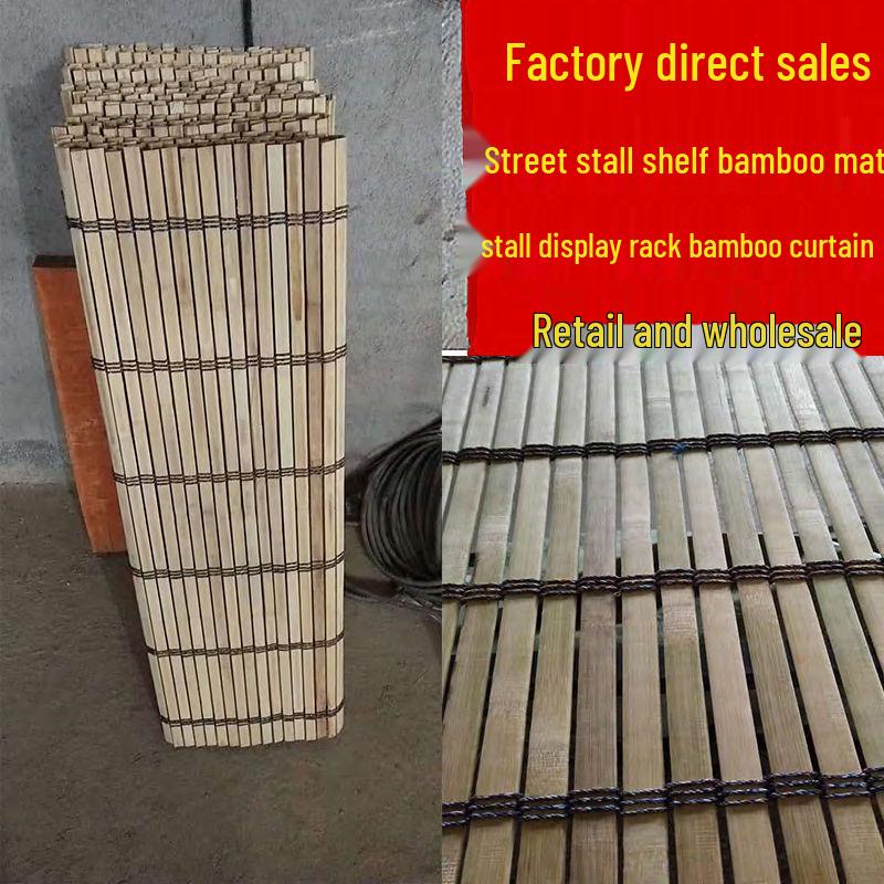 Складной бамбуковый коврик-прилавок и портативная выставочная стойка для уличных рынков 1m x 1m 045cm thick supports 30kg 1970₽