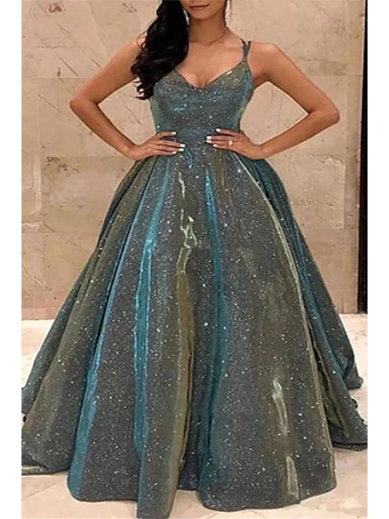 Elegant European & American Fashion Slim Long Evening Dress with Flashy Design