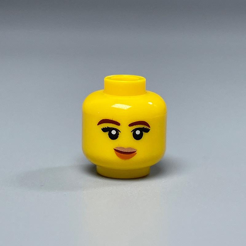 Building Block Minifigure Heads Set – Facial Expressions in Yellow