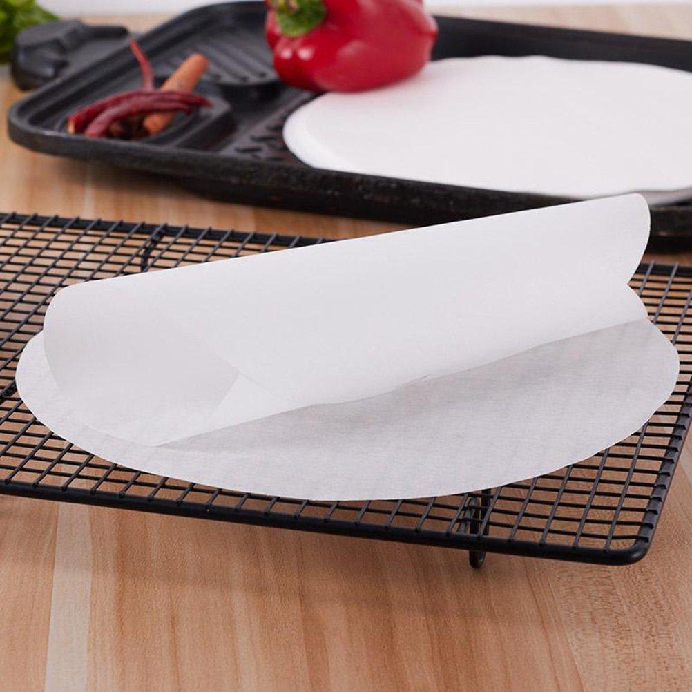 Round Cooking 50 Sheets per suitable for air and general Ideal for home and commercial 50 sheets per Sheets, 24cm, Pack. Heat-resistant,