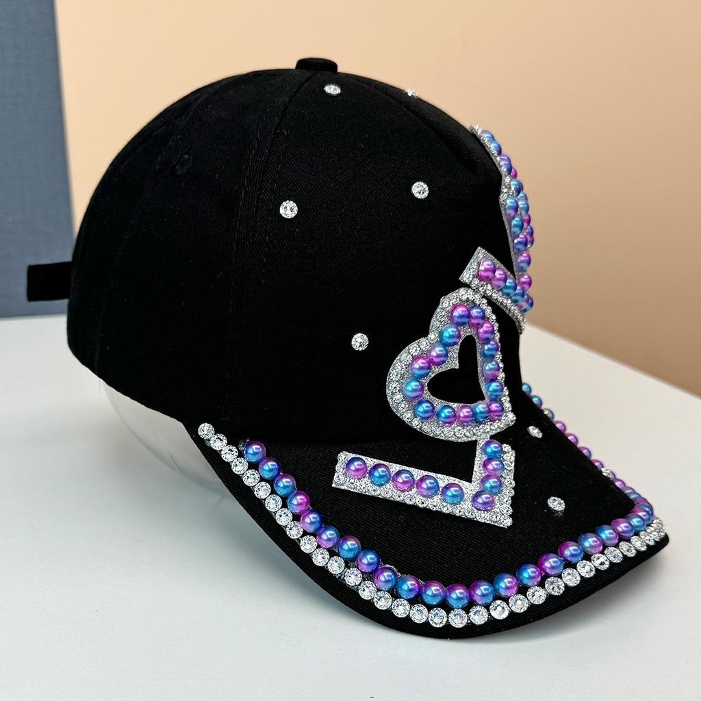New Spring and Summer Diamond-set Casual Face Small Baseball Cap Women's Fashion Cap with Diamond