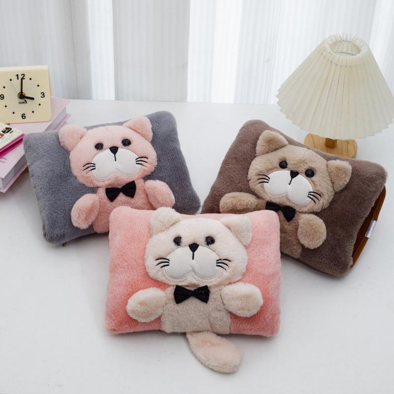 Electric Hot Water Bottle: Safe, Explosion-Proof, Auto Power-Off, Double Hand Inserts, Washable, Baby-Friendly