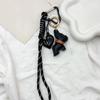 Yogodlns New Leather French Bulldog Pendant Heart Braided Rope Pendant Personalized Bag Pendant Accessories
