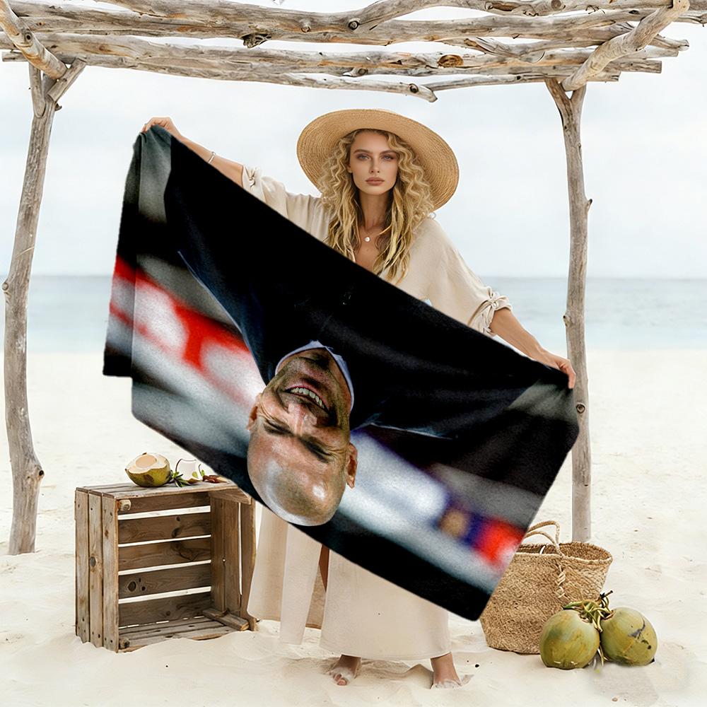 Football Player Celebration Beach Towel Super Soft & Absorbent Comfortable Lightweight