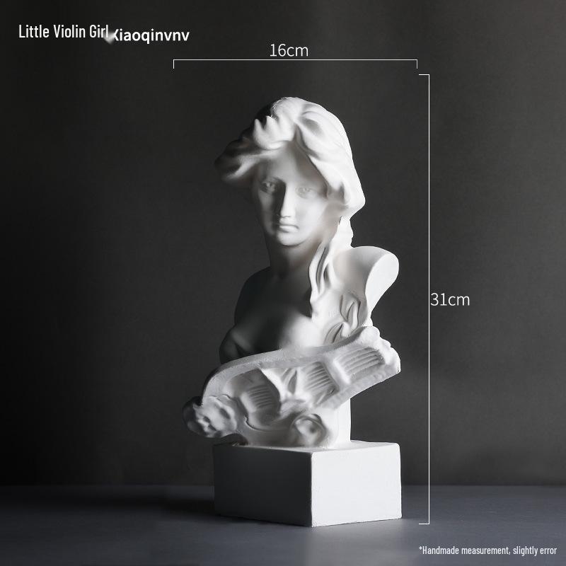 David Head Bust: Plaster Sculpture for Art Students & Teaching Aids