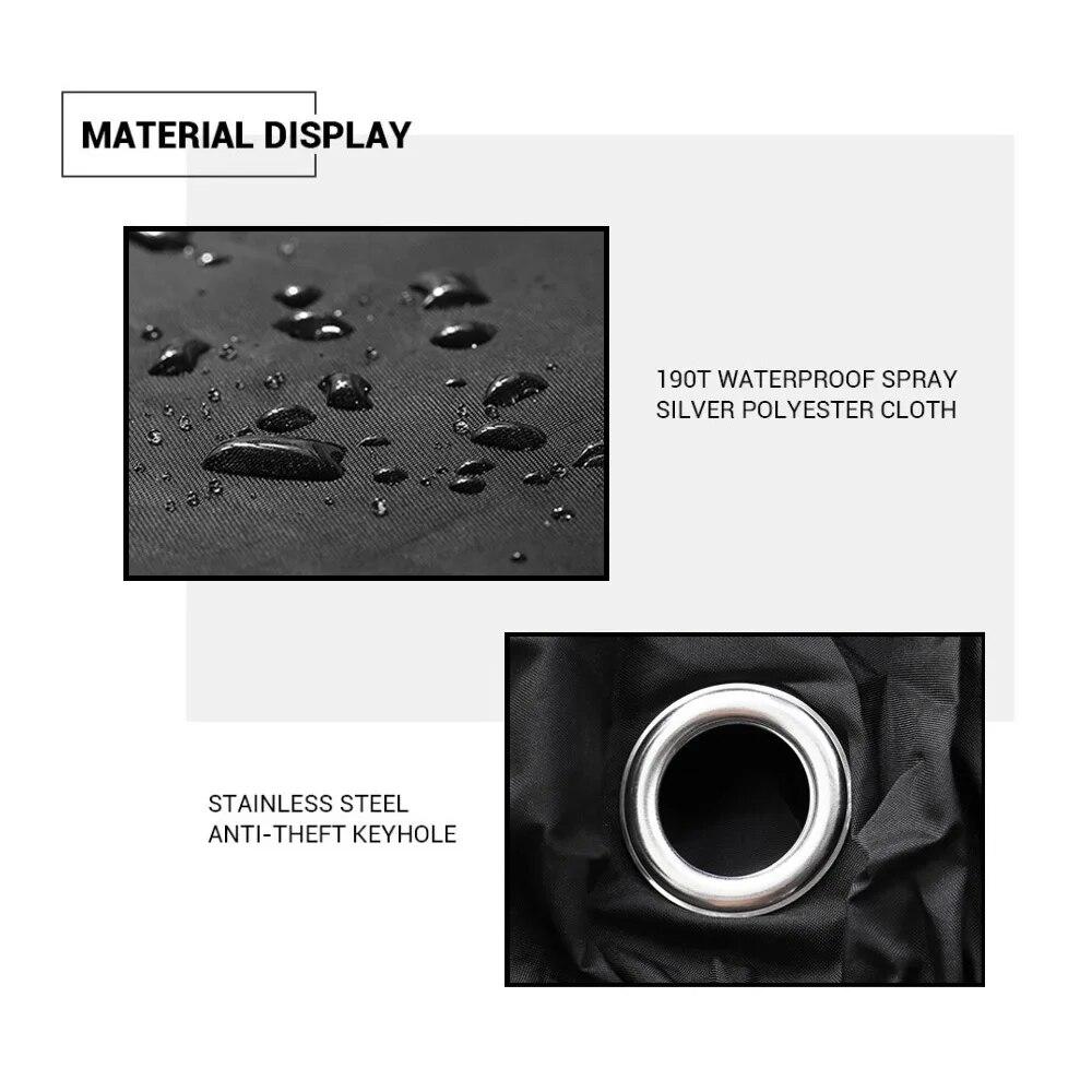 190T Motorcycle Cover Waterproof All Season Dustproof UV Protection Motorbike Cover Multiple Colors