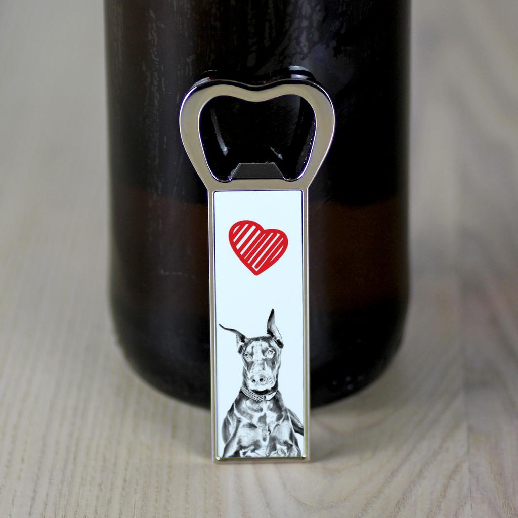 Doberman, Dobermann I - Otwieracz Do Butelek Z Psem, Personalizowany Otwieracz Na Lodówkę, Wyjątkowy Upominek Dla Mężczyzny Marki Art-Dog