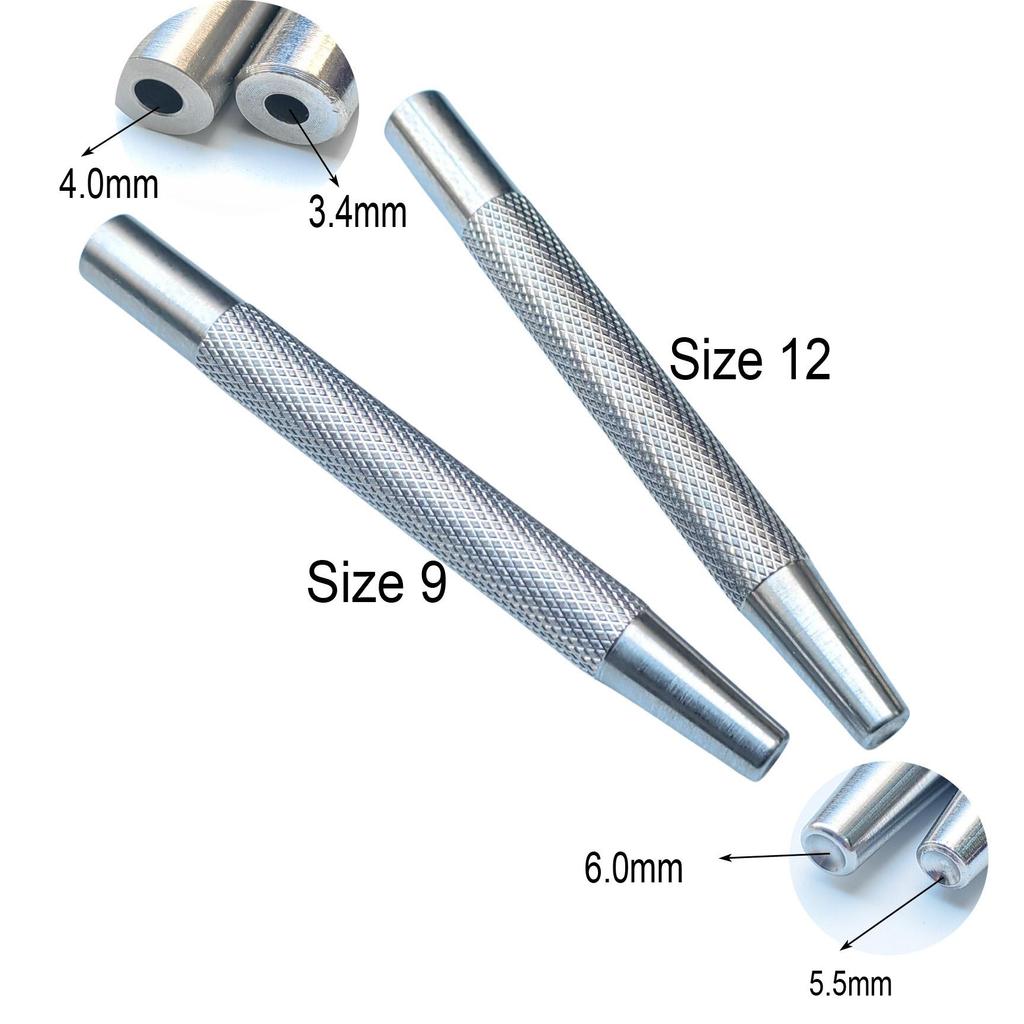 Copper Rivets and Burrs Size 9 and Size 12 Copper Rivet Fastener Install Setting Tool Hole Punch Tool Assorted Kit