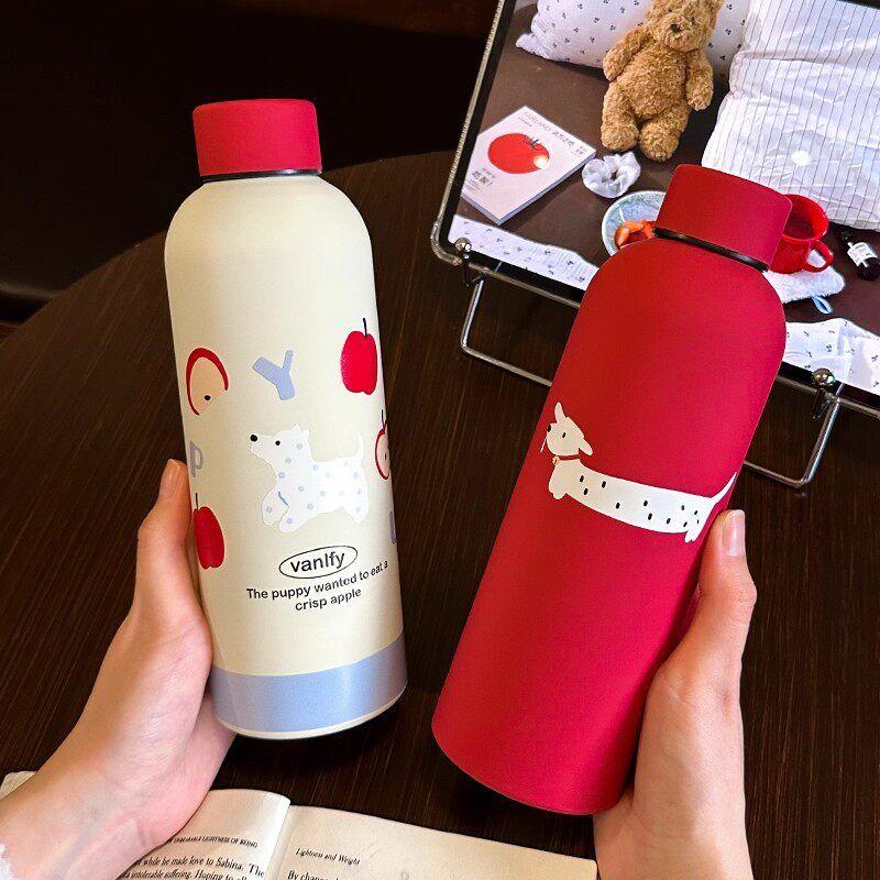 German Canim Kalse High-Looking, Large-Capacity Thermos Cup for Girls to Carry When Going Out, Portable Sports Direct-Drinking Water Cup