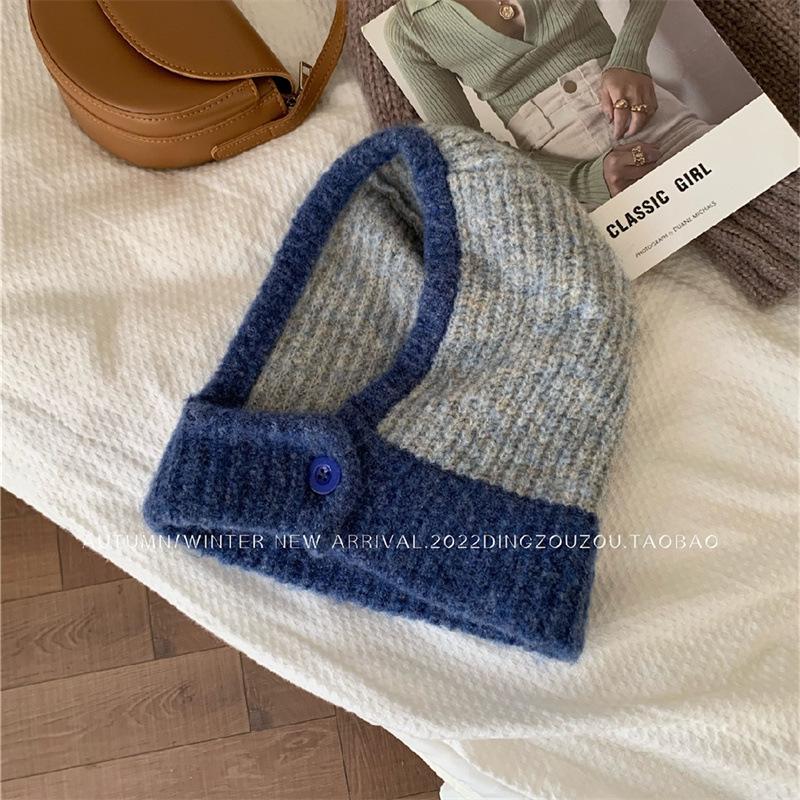 JYL TS DIY Letter Beanie Scarf Women Winter Warm Knit Hat Scarf Set Acrylic 1222Mao12326