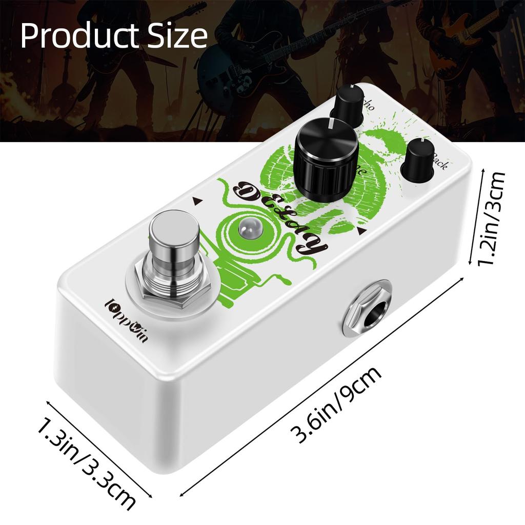 IOppWin Guitar Pedal Premium Analog Delay Pedal and Smooth Tones with an Adjustable Range of and True Bypass for Retro Tone Enthusiasts and Live