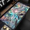 Gaming Mouse PadLarge Desk MatAntislip Rubber Base Stitched Edges Winter Snow Anime Girl Print for Gaming  Office Desk Use