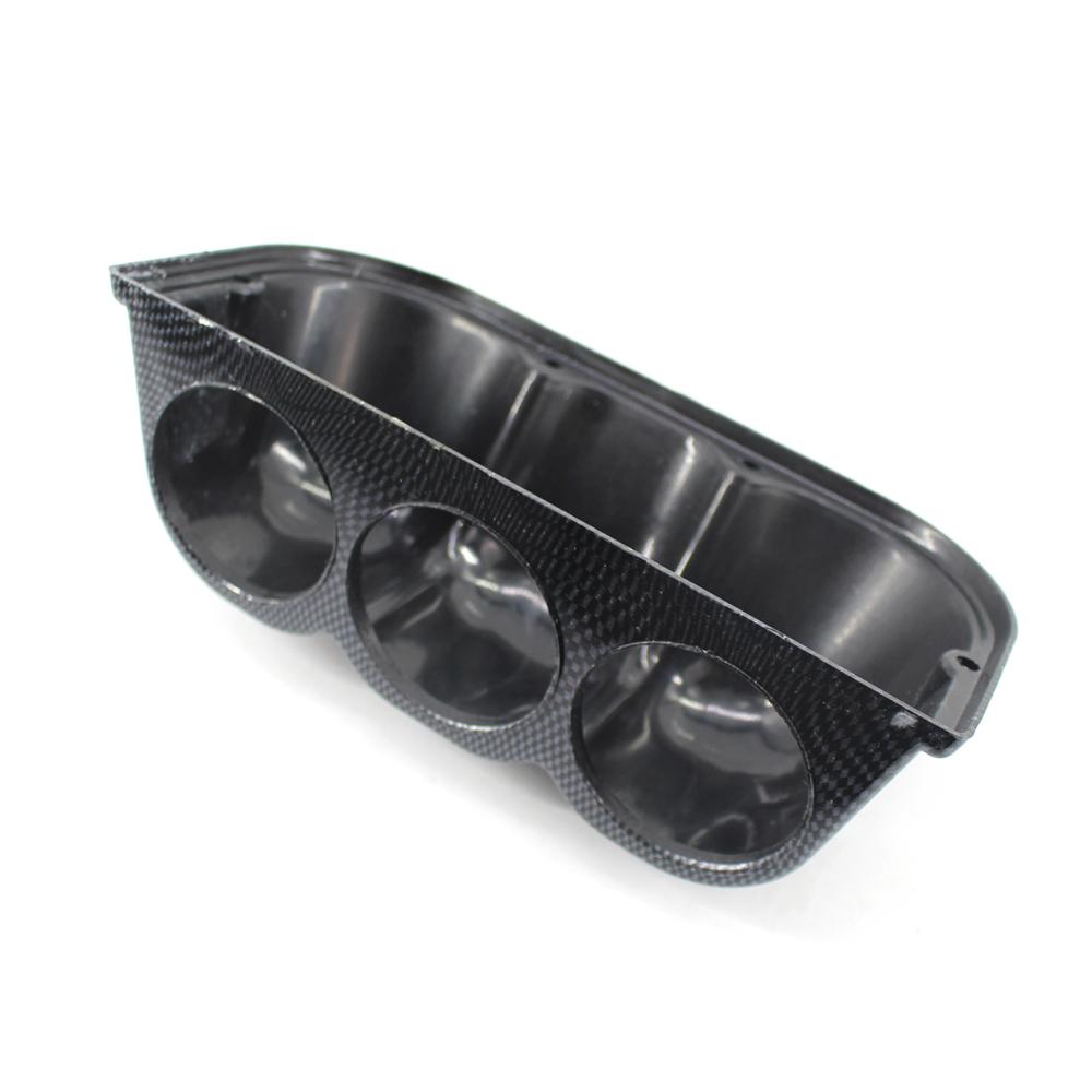 Dash 3 Hole Triple Gauge Meter Mount Holder Pod 52mm Carbon Fiber Pattern