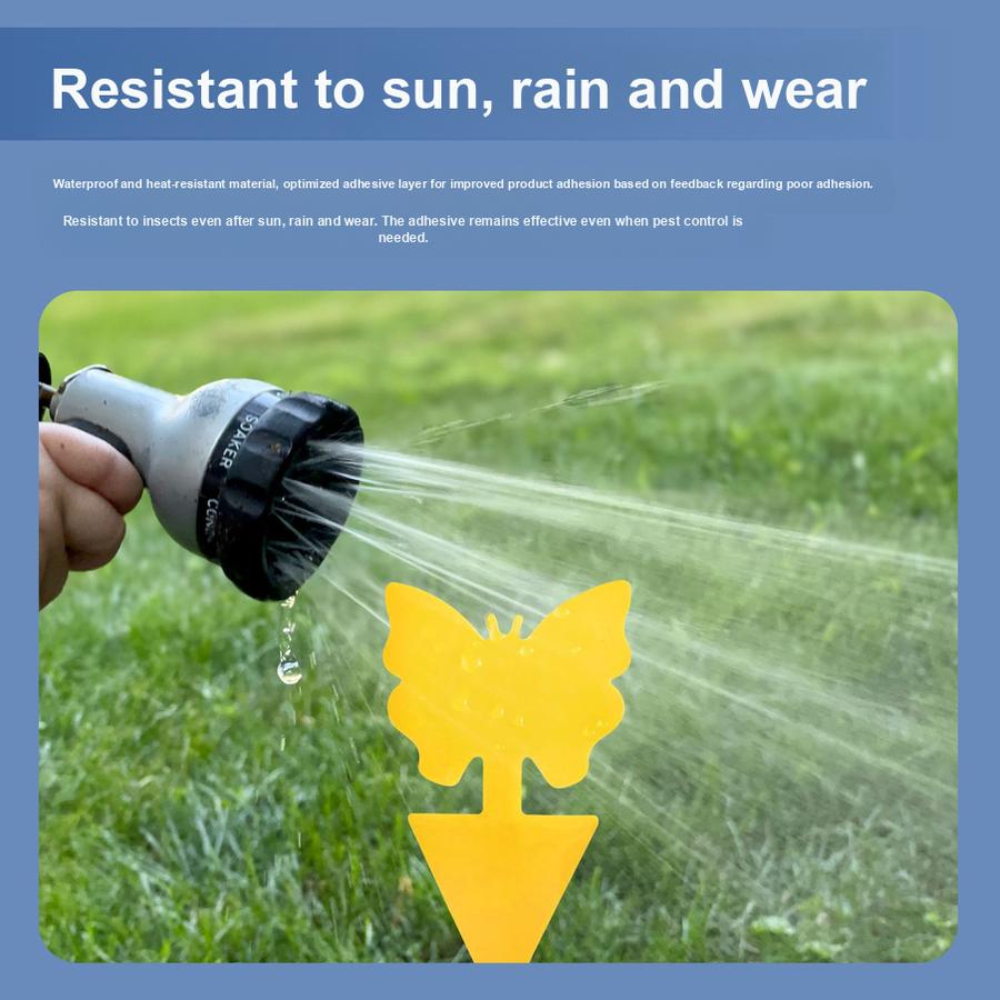 Insect Trap Sticky Board Deformation Fly Trap Mosquito Trap Yellow Board Floral Pattern Sticky Trap Insect Catcher