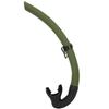 All Wet Silicone Diving Snorkeling Breathing Tube Folding Swimming Kit Army Green Without Valve
