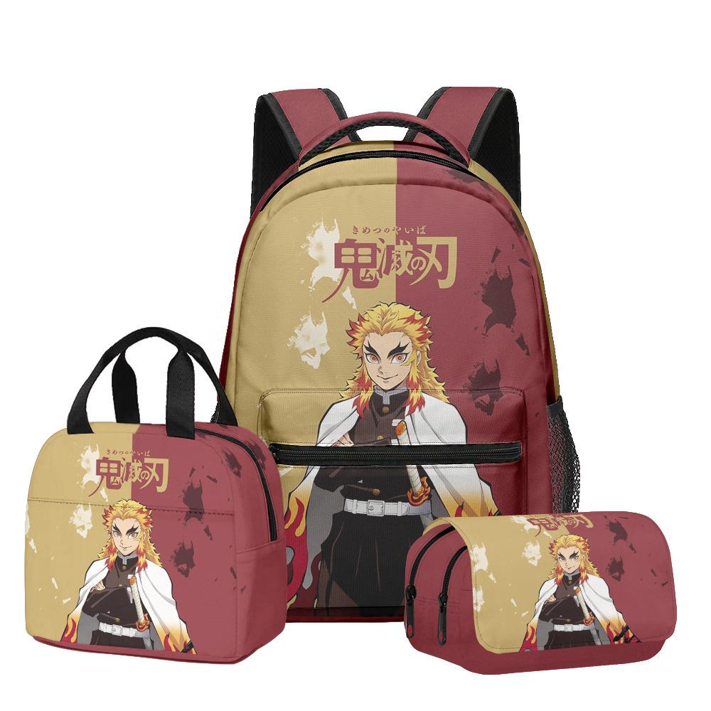 Demon Slayer Kimetsu No Yaiba Bedrukte Studentenrugzak Lichtgewicht Slijtvast Anime Dagrugzak Jongens Meisjes School Dagelijks Gebruik Cadeau
