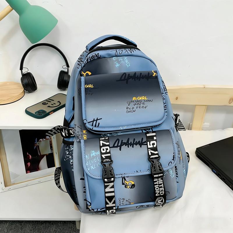 Large Capacity Student Schoolbag Unisex Printed Backpack