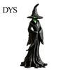 Dark Fantasy Art Collection Halloween Witch Statue, LED Light Up Gothic Resin Figurine, Glowing Statue Mysterious Sculpture for Desktop Bookshelf