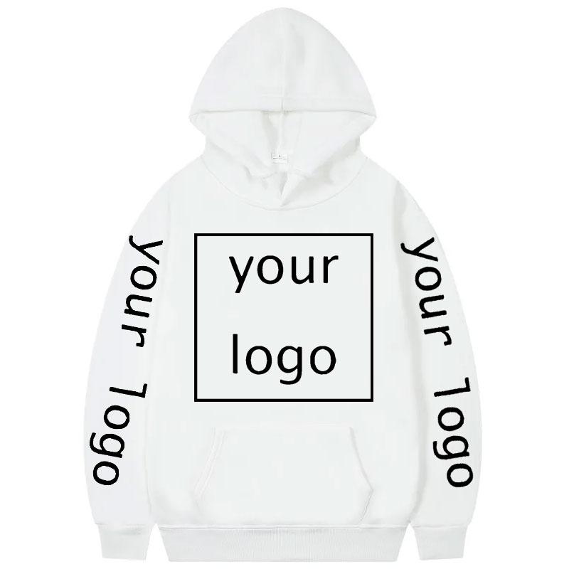 2025 Private Customized Yours LOGO Graphic Print Hoodie Fashion Casual Hooded Sweatshirt Men Women High Quality Fleece Pullovers