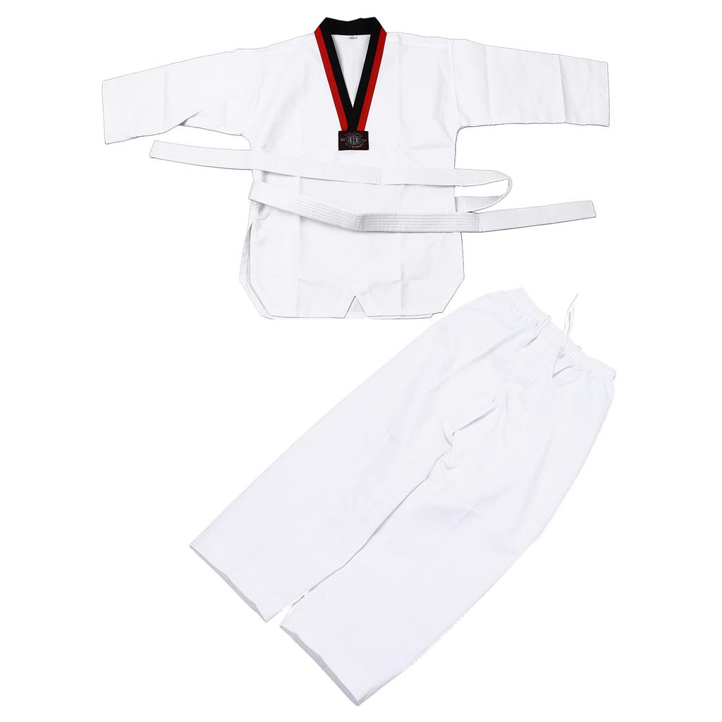 Kids Taekwondo Uniform Breathable Drawstring Elastic Waist Short Sleeve Taekwondo Training Outfit Taekwondo Uniform 150