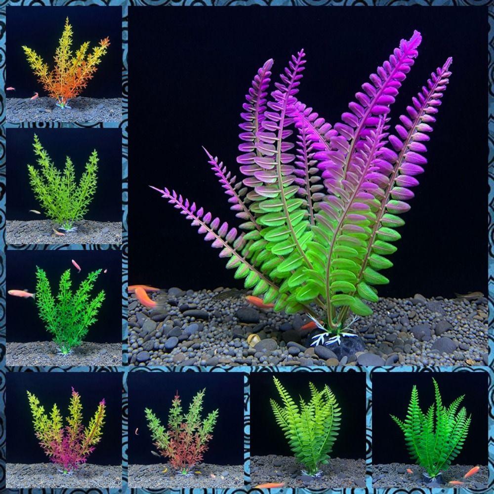 

18cm Simulation Water Grass Decorative Fish Tank Ornament Plant Landscaping Decoration Style E