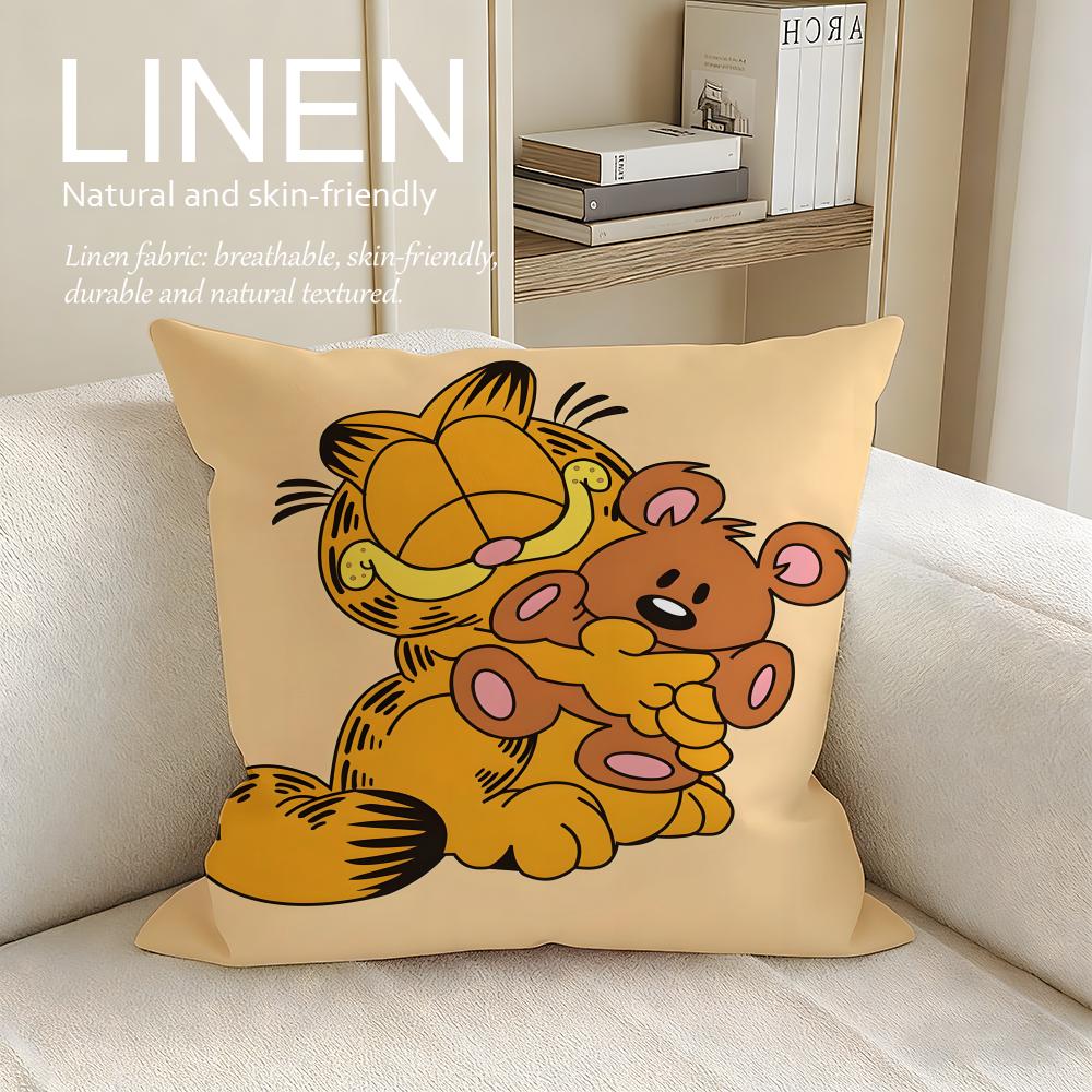 Classic Garfield Cushion Cover Pillowcase Set Pcs x x Breathable Washable Sofa Cushion Cover