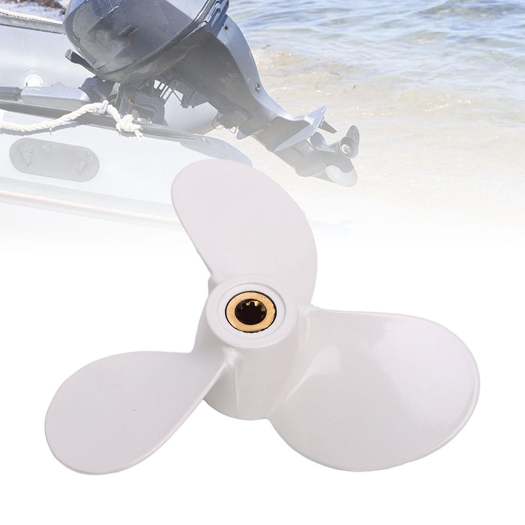 6F8 45942 01 Outboard Boat Propeller 3 Blades Metal 2 Stroke Propeller for Outboard Motors