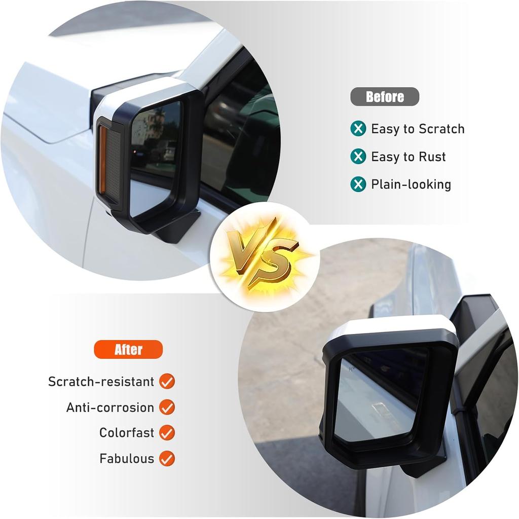 Rearview Mirror Rain Shield Cover Compatible with Toyota Land Cruiser Prado 250 J250 LC250 2024 2025 Accessories, Rear View Mirror Rain Shield Visor