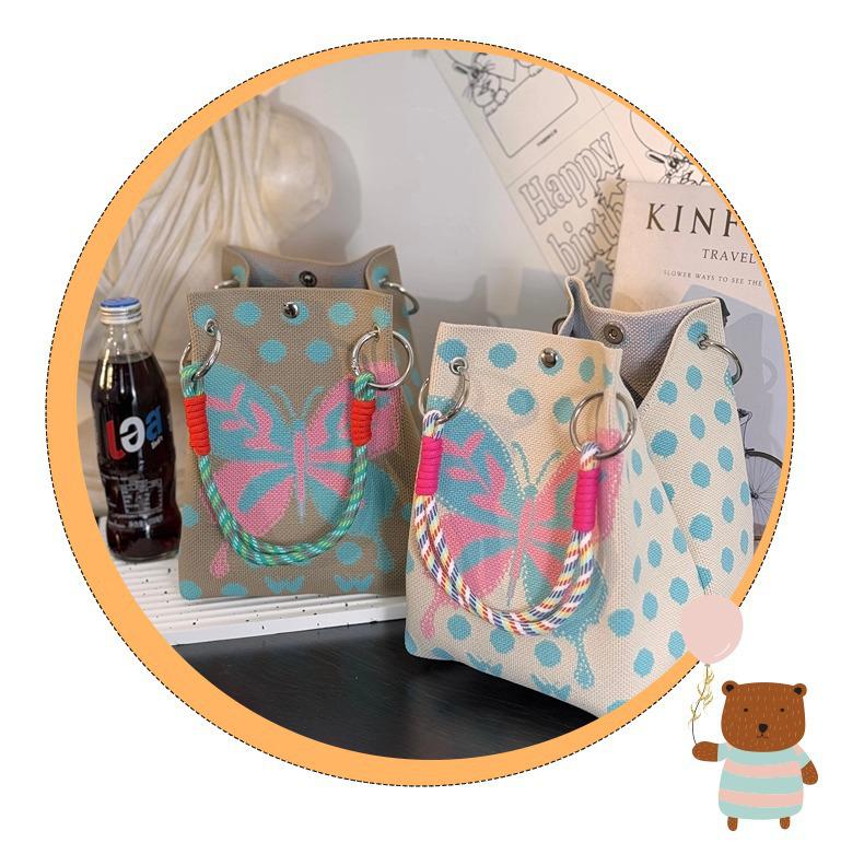 Koreanische & Japanische Strick-Tragetasche: Tragbare, großvolumige quadratische Tasche für Pendler & Ausflüge