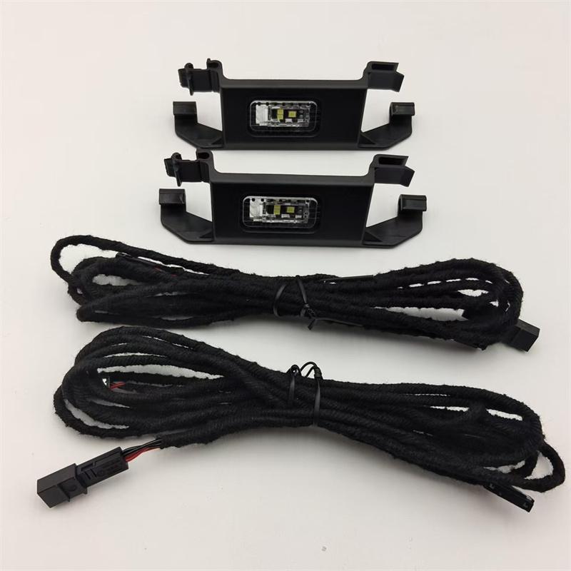 LED Footwell Lighting + Cable Rear set for T-ROC Jetta Polo T-Cross Enyaq 2pcs Car Rear Foot