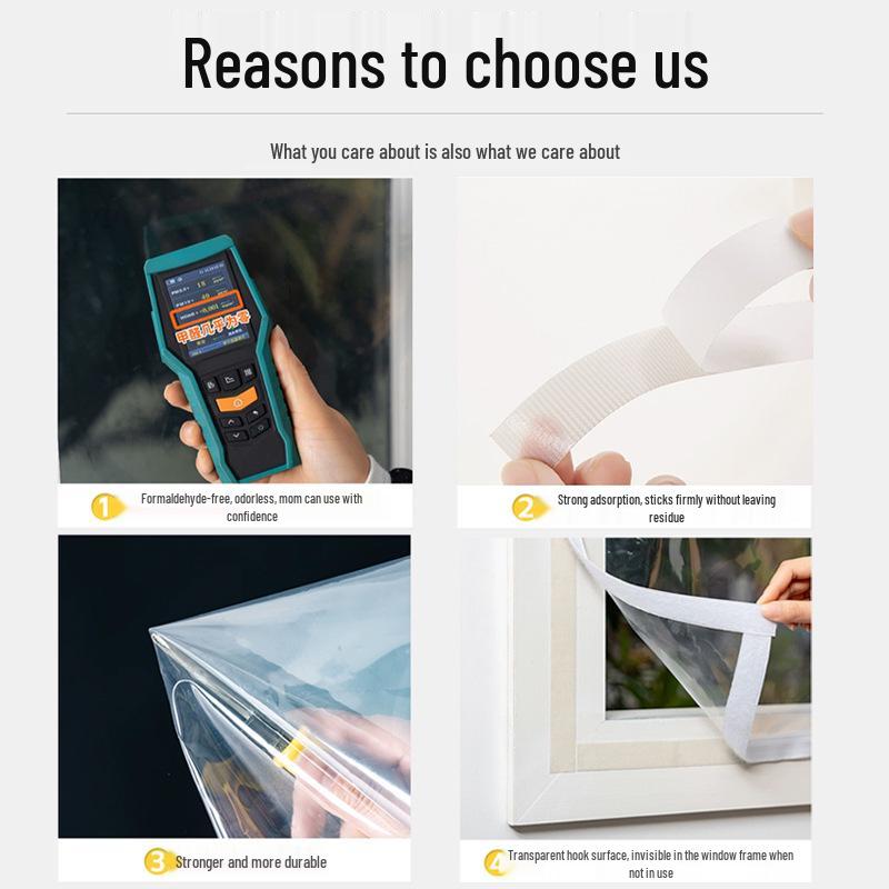 Transparent Windproof & Thermal Insulation Curtains for Winter