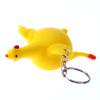 Funny Chicken Egg Laying Hens Crowded Stress Ball Keychain Portable Squeeze Chicken Key Ring Funny Spoof Tricky Gadgets Toy