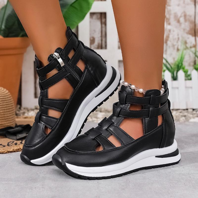 Fashion Summer New Wedge Sandals Baotou Cutout Breathable Plus Size Trifle Platform Shoes for Women