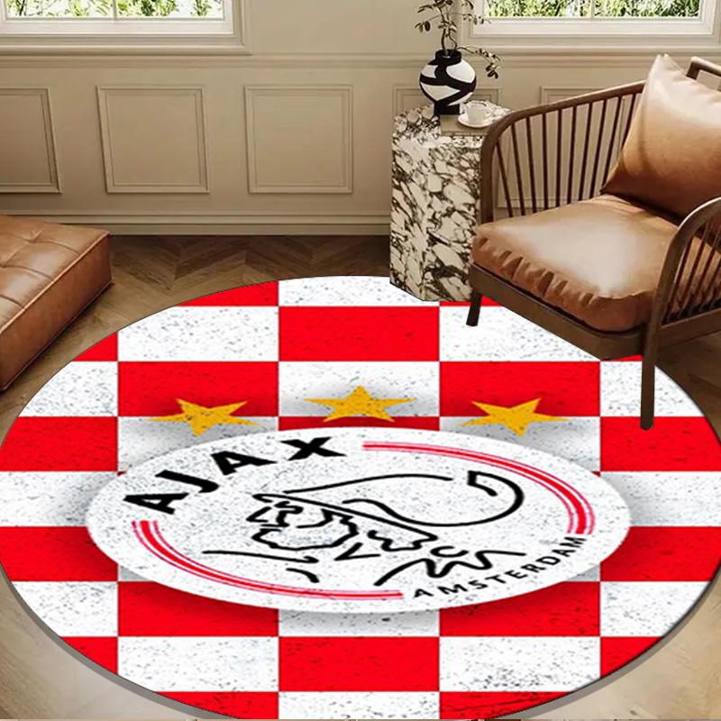 AFC Ajax Emblem Design Round mat, Anti-slip Circle Carpet Chair rug For livingroom,Bedroom, doormat home decor Gift Christmas Gifts