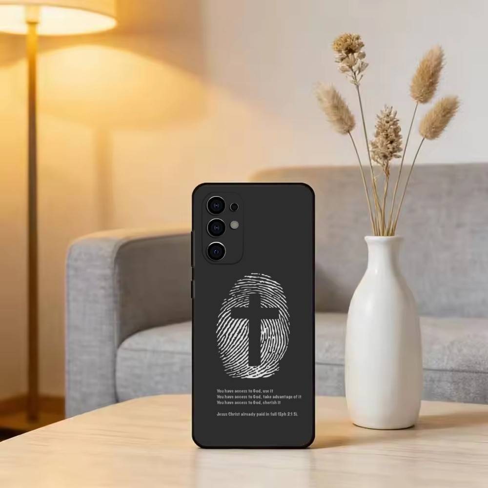 J-Jesus B-Bible V-Verse Phone Case For Samsung S25,S24,S21,S22,S23,S30,Ultra,S20,Plus,Fe,Lite,Note,10,Black Cover