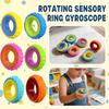 Children'S Rotating Sensory Ring Gyroscope Stress Relief Toy, Rotating Silicone Sensory Ring Desktop Toy, Gift For Adults, Children And Teenagers.