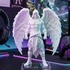 3D Printed Dark Angel Statue Gothic Hooded Figurine Detailed Winged Desk Decor