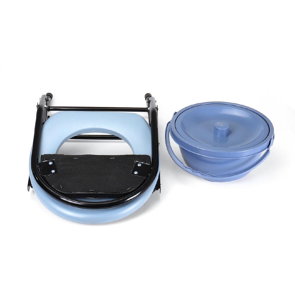 Portable Folding Bedside Bathroom Potty Toilet Convenient Commode Seat Shower Chair No-slip Feet For Elderly Disabled