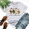 Cute Just A Jolly Goose Tshirt Christmas Goose Shirt Funny Santa Tshirt Gingerbread Goose Graphic Tee Unisex Short Sleeves Tops