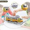 Classic Tram Model Vehicles Toy 1:90 Scale Collection Interactive Decorative Photography Prop with 2