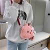 Cute Plush Messenger Bag Shoulder Bag Women's Pink Cute Little Beaver Doll Sweet Versatile Bag
