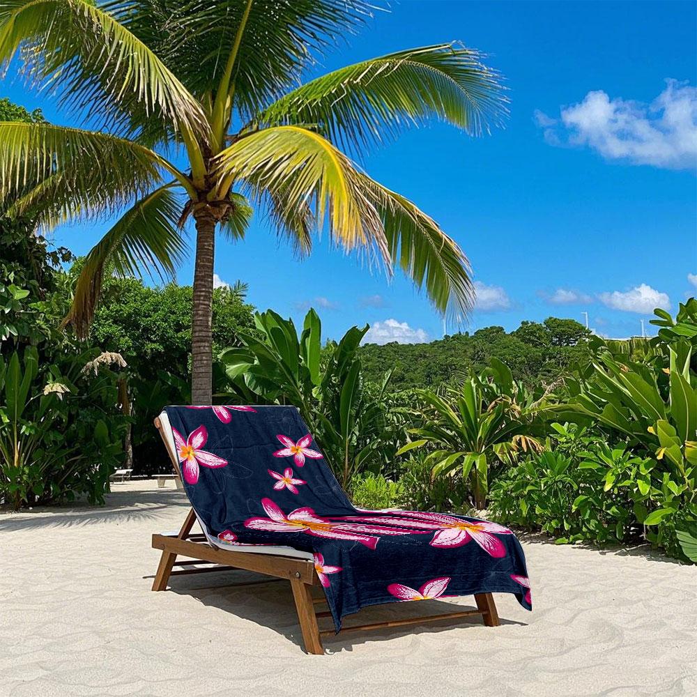 Midnight Plumeria Quick Drying Bath Towel Microfiber beach towel light weight swimming camping yoga beach out