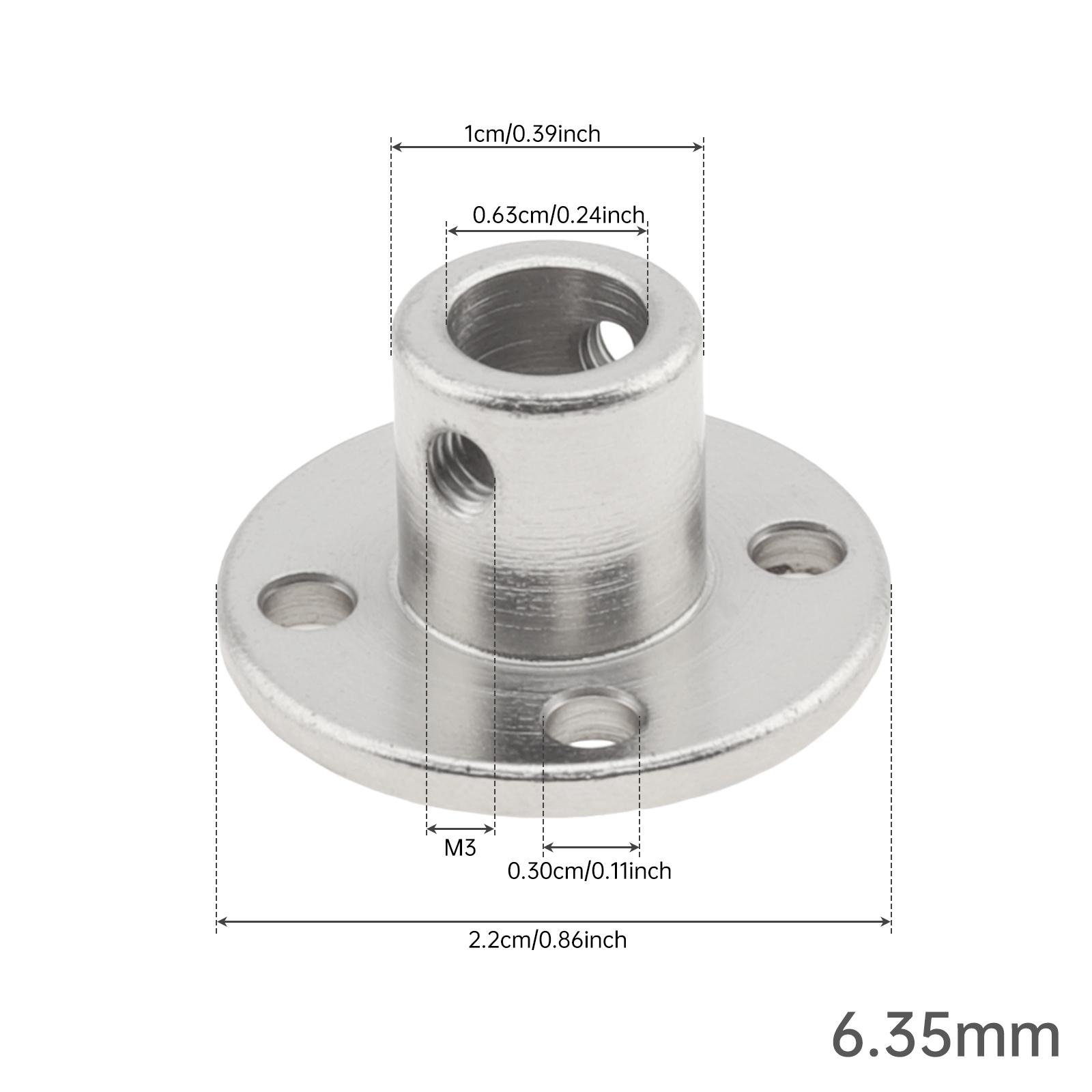 

Iron Motor Guide Shaft Rigid Flange Coupling with Screws for DIY RC Model Motors 6.35mm